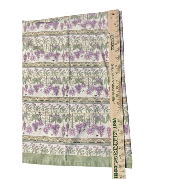 Vintage Handmade Pillowcases Set of 2 Used Standard Size Purple Green Floral - Picture 10 of 16